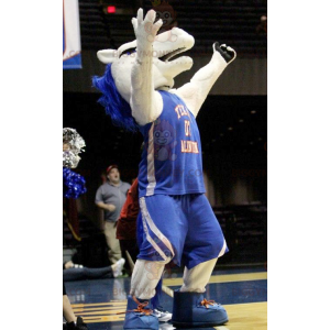 White and Blue Horse BIGGYMONKEY™ Mascot Costume –