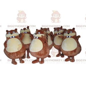 Brązowy bóbr Kostium maskotki BIGGYMONKEY™, kostium gryzonia