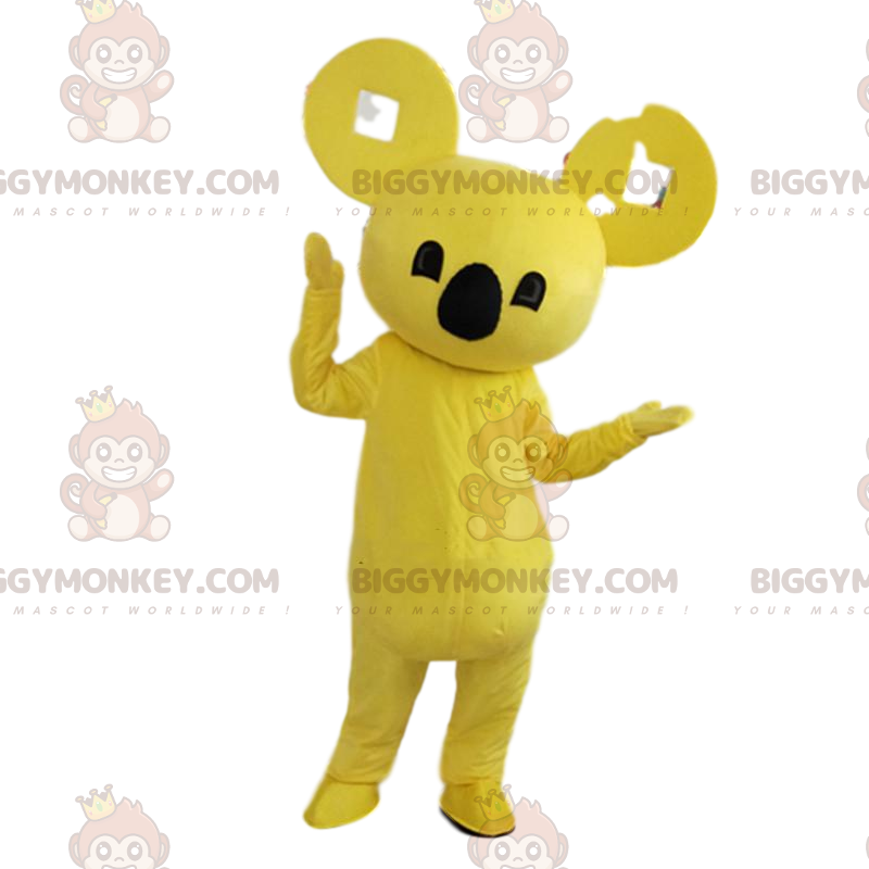 BIGGYMONKEY™ yellow koala mascot costume, exotic costume