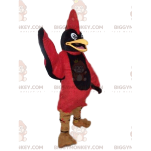 Maskotka BIGGYMONKEY™ czarnego i czerwonego ptaka, kostium