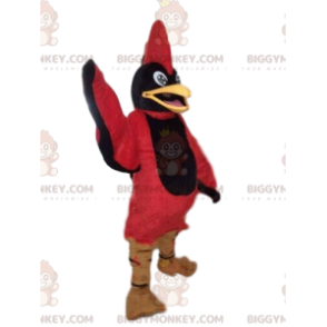 Kostým maskota BIGGYMONKEY™ černého a červeného ptáka, kostým orla, červeného orla - Pták maskot - BiggyMonkey.com