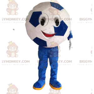 Disfraz de mascota BIGGYMONKEY™ balón de fútbol redondo