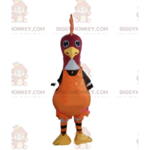 BIGGYMONKEY™ maskotdräkttupp, kalkon, fågeldräkt, färgglada pärlhöns - Fågelmaskot - BIGGYMONKEY_08689 - BiggyMonkey.com
