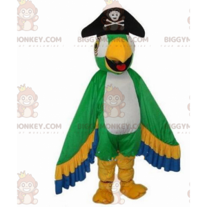 BIGGYMONKEY™ mascot costume colorful parrot, pirate bird