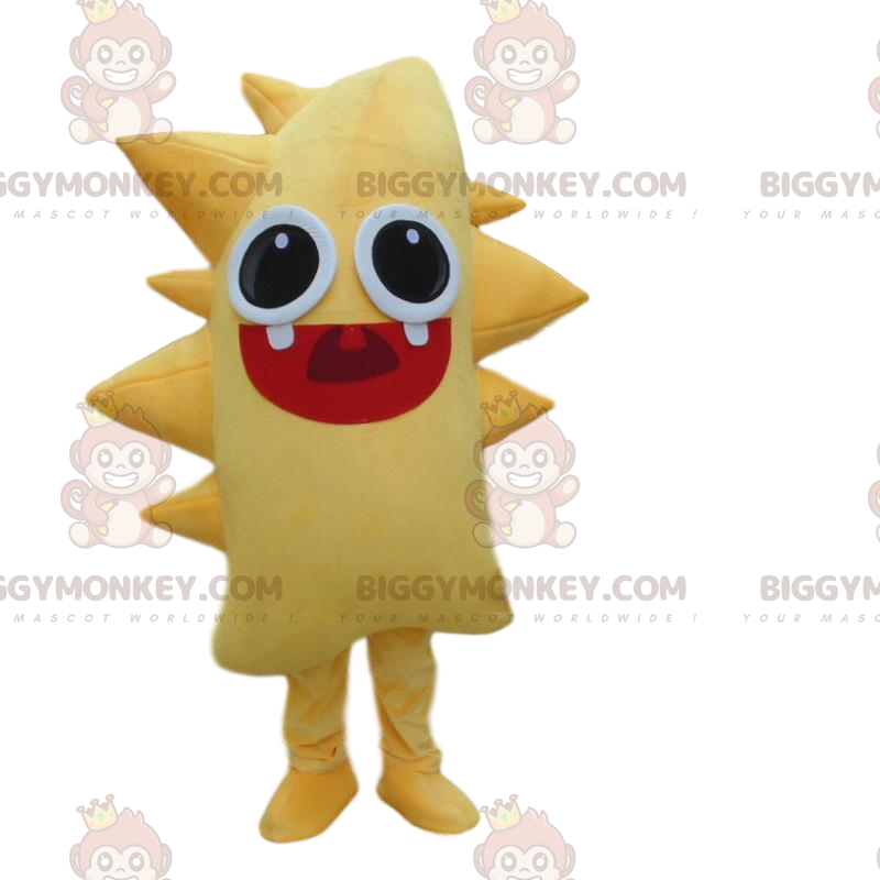 Yellow monster BIGGYMONKEY™ mascot costume, yellow creature Yellow monster BIGGYMONKEY™ mascot costume, yellow creature
