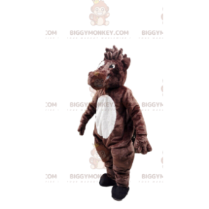 Disfraz de mascota caballo marrón y blanco BIGGYMONKEY™