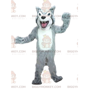 Wolf BIGGYMONKEY™ mascot costume, wolf dog costume, dog fancy