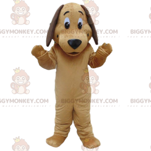 Beige dog BIGGYMONKEY™ mascot costume, doggie costume, dog