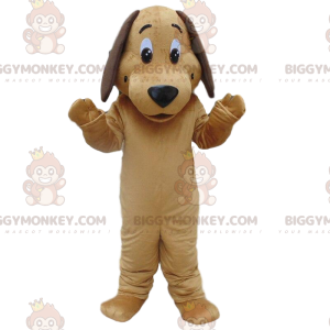 Beige hond BIGGYMONKEY™ mascottekostuum, hondenkostuum