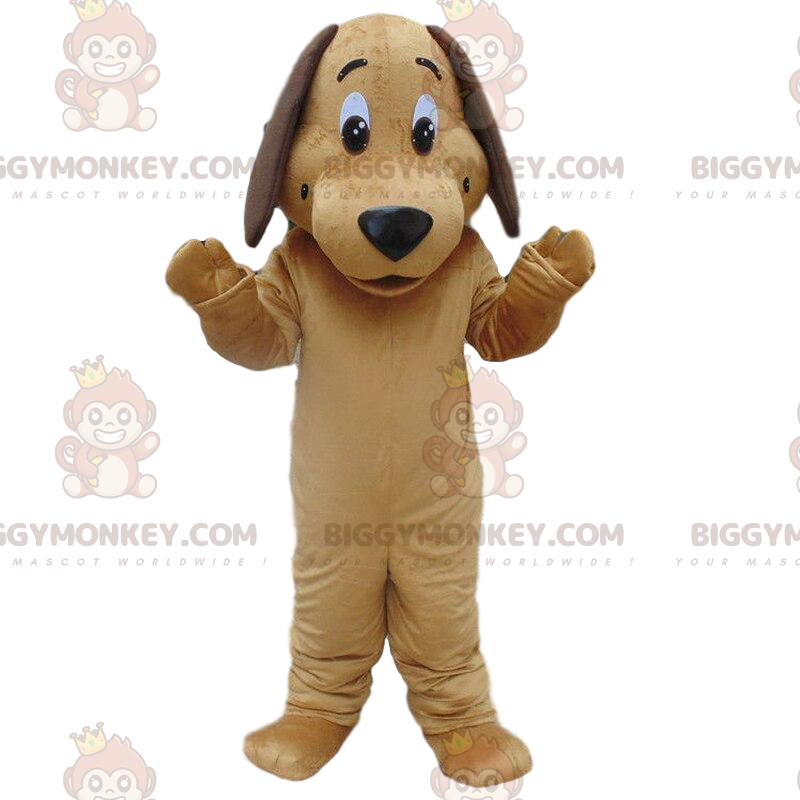 Beige dog BIGGYMONKEY™ mascot costume, doggie costume, dog Beige dog BIGGYMONKEY™ mascot costume, doggie costume, dog