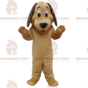 Beige dog BIGGYMONKEY™ mascot costume, doggie costume, dog