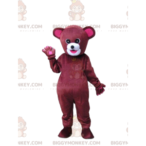 Costume della mascotte dell'orso rosso e rosa BIGGYMONKEY™