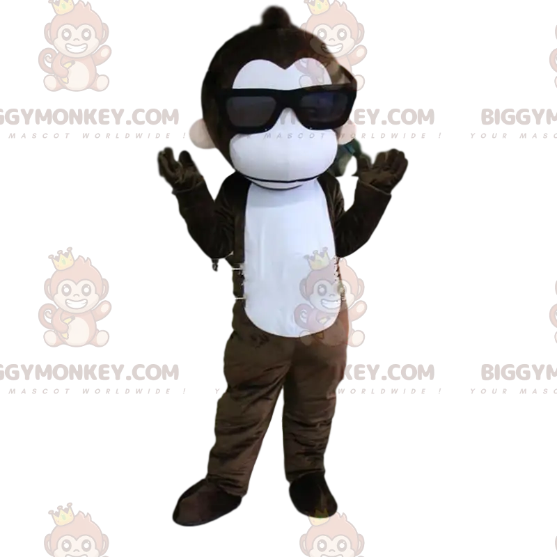 Monkey BIGGYMONKEY™ maskotdräkt med solglasögon, sommardräkt - Monkey BIGGYMONKEY™ maskotdräkt med solglasögon, sommardräkt -