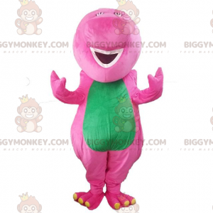 Disfraz de mascota BIGGYMONKEY™ dinosaurio rosa y verde