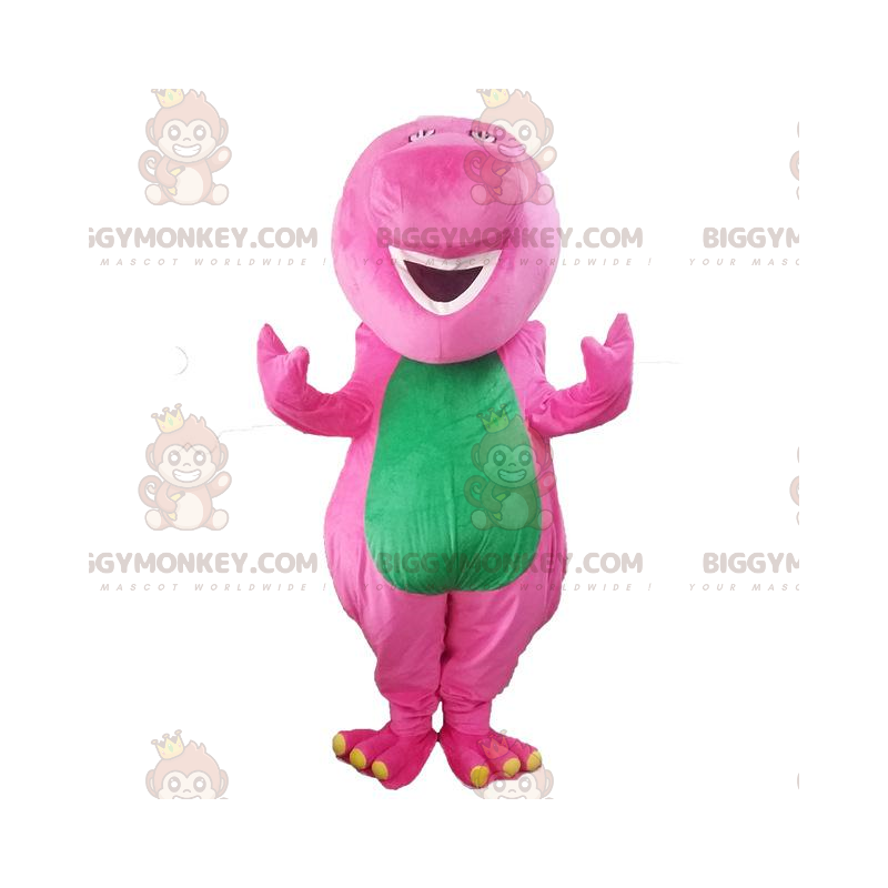 Disfraz de mascota BIGGYMONKEY™ dinosaurio rosa y verde