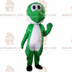 Costume de mascotte BIGGYMONKEY™ de dinosaure vert et blanc