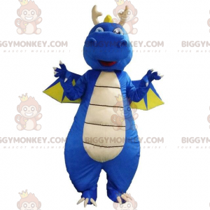 Costume da mascotte BIGGYMONKEY™ dinosauro blu, costume da