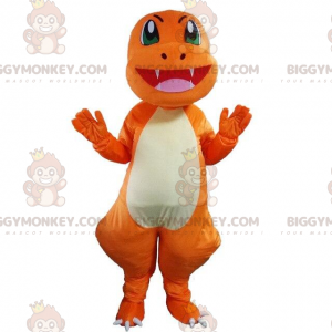 Kostým maskota draka BIGGYMONKEY™, kostým dinosaura, oranžové