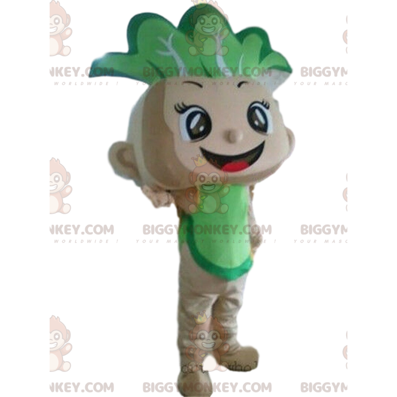 Cabbage BIGGYMONKEY™ mascot costume, baby costume, vegetable