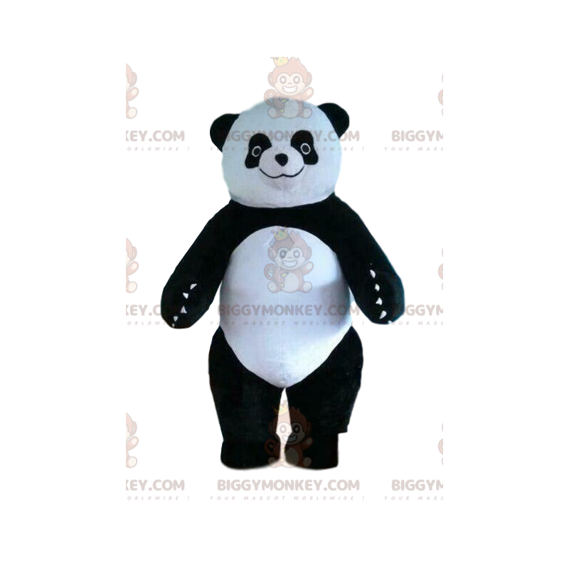 BIGGYMONKEY™ panda mascot costume, inflatable costume, black BIGGYMONKEY™ panda mascot costume, inflatable costume, black