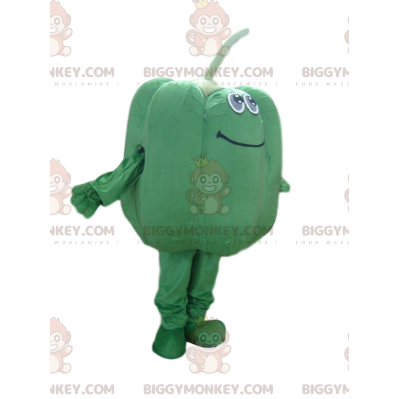 Kostým maskota zeleného pepře BIGGYMONKEY™, kostým zeleného