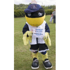 Deepdale Duck Yellow and Black Bird BIGGYMONKEY™ Mascot Costume