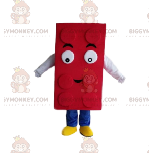 Rød Lego BIGGYMONKEY™ maskot kostume, byggesæt kostume -