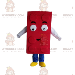 Red Lego BIGGYMONKEY™ maskotkostyme, byggesettkostyme - Maskotter kjente mennesker - BIGGYMONKEY_08741 - BiggyMonkey.com