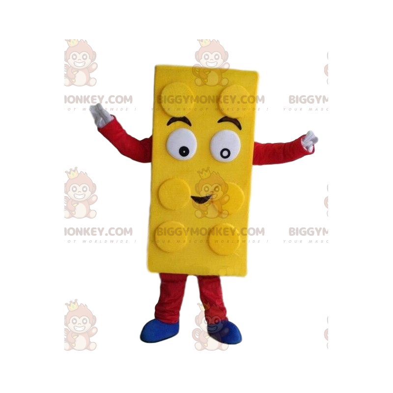 Yellow Lego BIGGYMONKEY™ mascot costume, construction toy