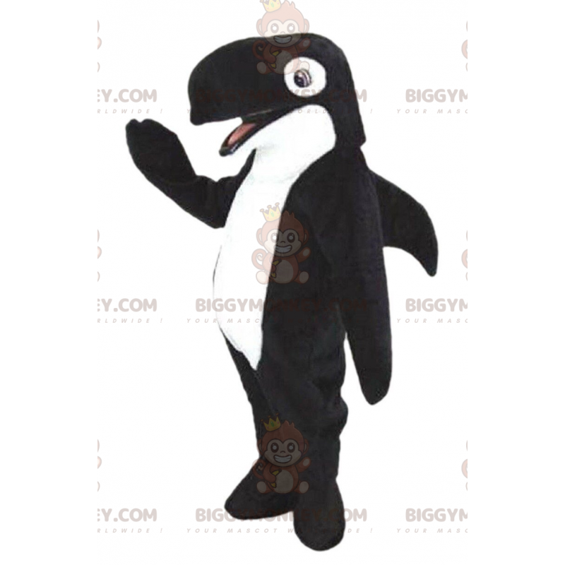 Costume de mascotte BIGGYMONKEY™ d'orque, de baleine noire et Costume de mascotte BIGGYMONKEY™ d'orque, de baleine noire et