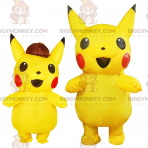 BIGGYMONKEY™ maskotdräkt av Pikachu, den berömda gula Pokémon