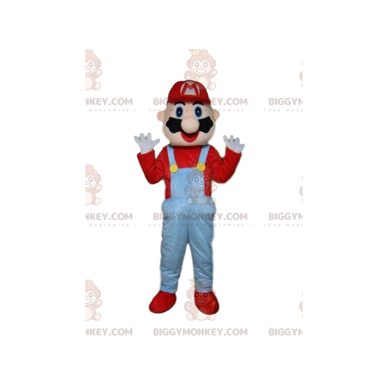 Costume de mascotte BIGGYMONKEY™ de Mario, plombier de jeux Costume de mascotte BIGGYMONKEY™ de Mario, plombier de jeux