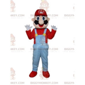 Mario's BIGGYMONKEY™ maskot kostume, berømt blikkenslager fra videospil, Mario kostume - BiggyMonkey.com