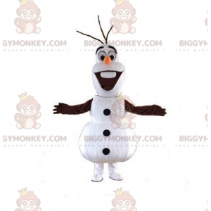 BIGGYMONKEY™ Mascot Costume of Olaf, Famous Cartoon Snowman -