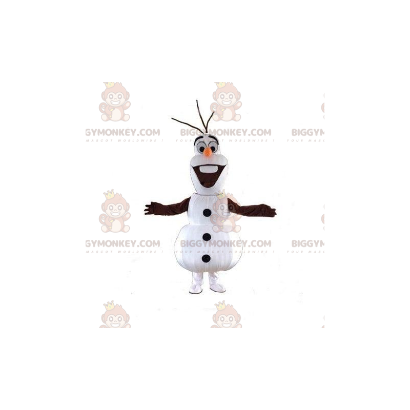 BIGGYMONKEY™ Mascot Costume of Olaf, Famous Cartoon Snowman -