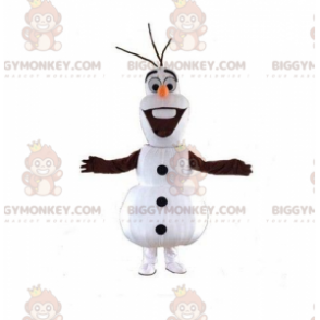 BIGGYMONKEY™ maskotdräkt av Olaf, berömd tecknad snögubbe -