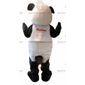 Niedliches schwarz-weißes Panda-BIGGYMONKEY™-Maskottchen-Kostüm