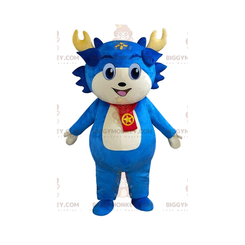 Niebieski kostium maskotki BIGGYMONKEY™, niebieski kostium Niebieski kostium maskotki BIGGYMONKEY™, niebieski kostium