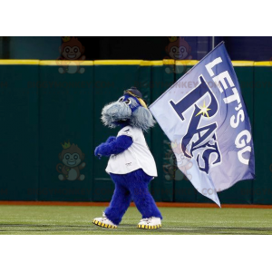 Rays Team BIGGYMONKEY™ Mascot Costume All Hairy Blue and Gray