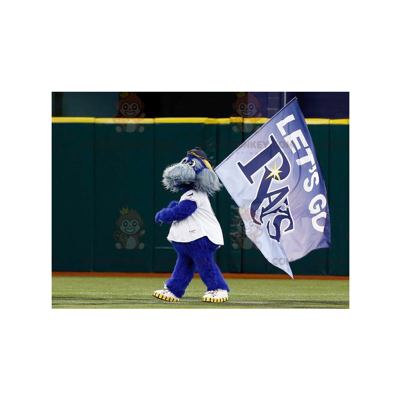 Rays Team BIGGYMONKEY™ Mascot Costume All Hairy Blue and Gray