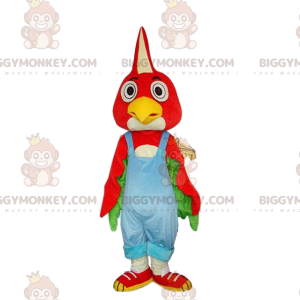 Disfraz de mascota de pájaro rojo BIGGYMONKEY™ Tamaño L (175-180 CM)