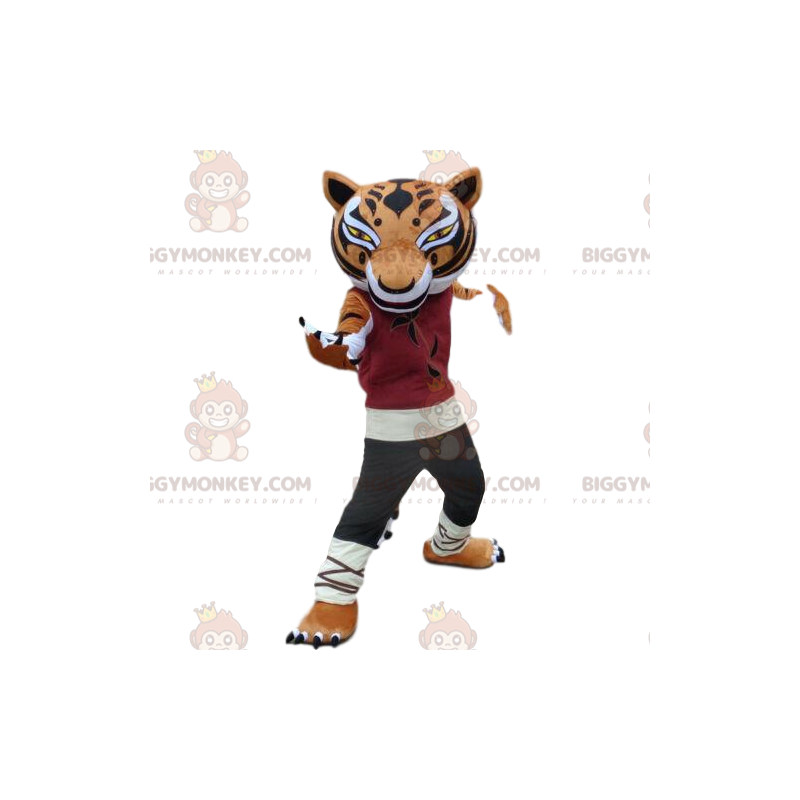BIGGYMONKEY™ Master tijgerin mascottekostuum uit Kung Fu panda BIGGYMONKEY™ Master tijgerin mascottekostuum uit Kung Fu panda