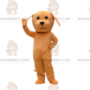 Orange hund BIGGYMONKEY™ maskotkostume, orange kostume