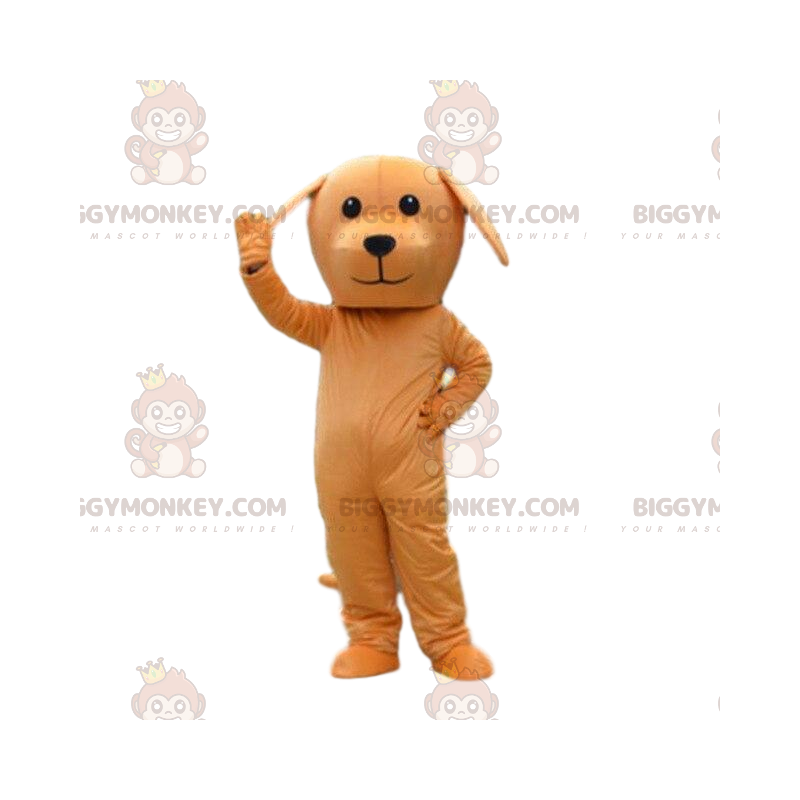 Orange dog BIGGYMONKEY™ mascot costume, orange costume, canine