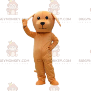 Orange dog BIGGYMONKEY™ mascot costume, orange costume, canine