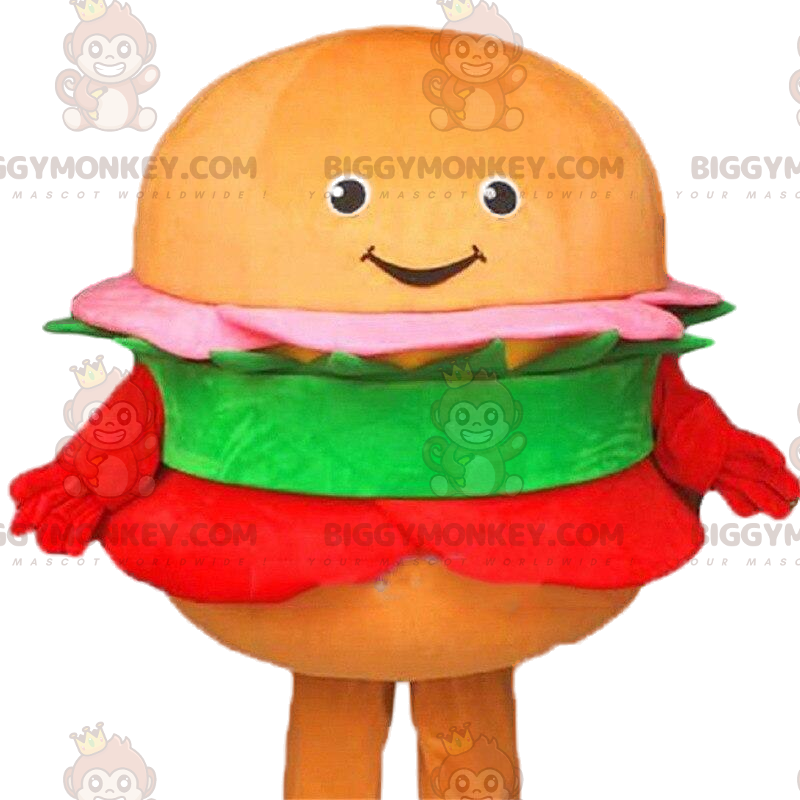 Traje de mascote Burger BIGGYMONKEY™, fantasia de fast food Traje de mascote Burger BIGGYMONKEY™, fantasia de fast food