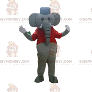 Costume de mascotte BIGGYMONKEY™ d'éléphant gris, costume de