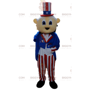 Berømt amerikanske patriot onkel Sam BIGGYMONKEY™ maskotkostume