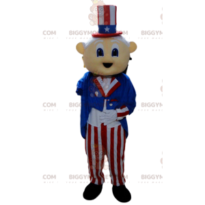 Costume de mascotte BIGGYMONKEY™ de l'Oncle Sam, patriote