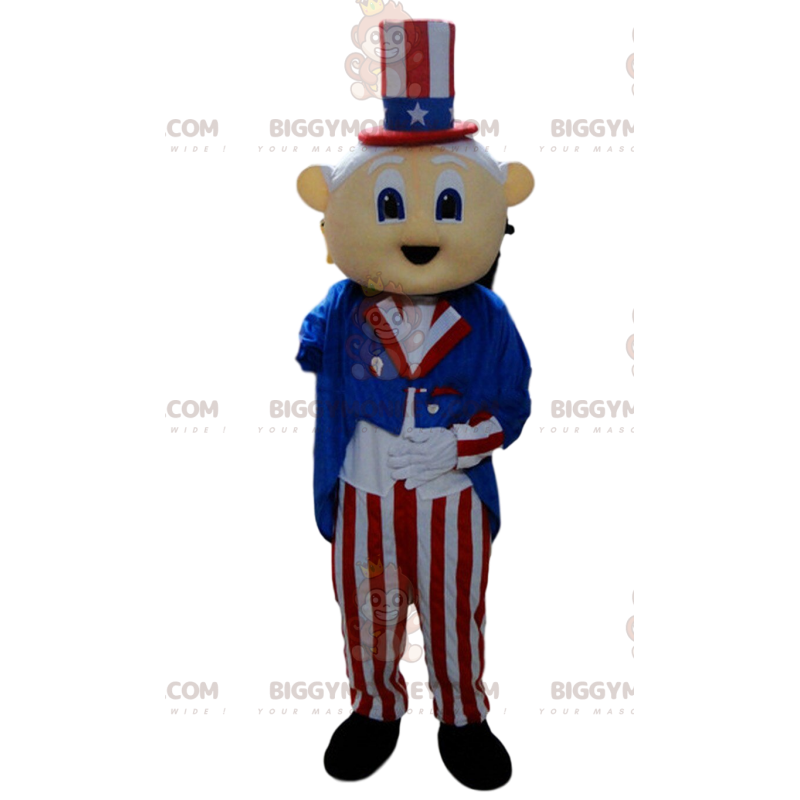 Costume de mascotte BIGGYMONKEY™ de l'Oncle Sam, patriote